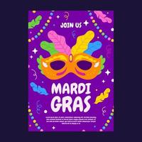 mardi gras masker carnaval poster vector