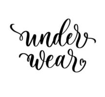 ondergoed belettering logo voor lingerie, damesbeha voor uw ondergoedbedrijf. vector