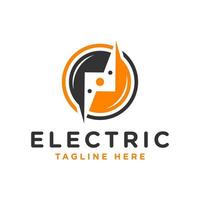 elektrische spanning inspiratie illustratie logo met letter n vector