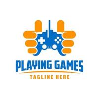 game play inspiratie illustratie logo ontwerp vector