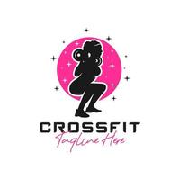jonge vrouwen fitness sport inspiratie illustratie logo vector