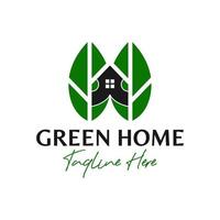 groen huis inspiratie illustratie logo ontwerp vector