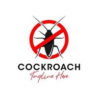 kakkerlakken verdelger inspiratie illustratie logo vector