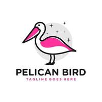 pelikaan vogel overzicht inspiratie illustratie logo vector