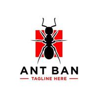 zwarte mier vector illustratie logo ontwerp