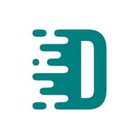 letter d vloeistof logo vector