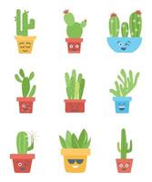 cartoon cactus concepten vector
