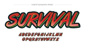 rode en groene cursieve graffiti-stijl typografie vector