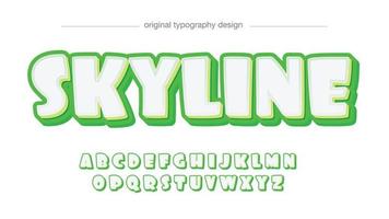 groene en witte comics bubbel typografie vector