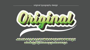 groene 3d handgeschreven typografiestijl vector