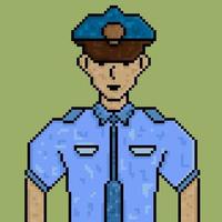 stijl ontwerp pixel politie illustratie vector