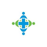 medisch groepslogo, logo voor gezonde zorg vector
