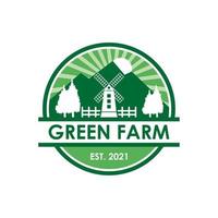 groene boerderij vector, natuur landbouw logo vector