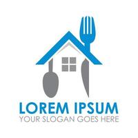 thuis eten vector, restaurant logo vector