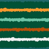 grunge ruwe gestreepte vector naadloze patroon. handgeschilderde borstel feestelijke, vrolijke gestreepte achtergrond. ongelijke kleurrijke bars textuur. wit, geel, groen, bruin, mint, smaragdgroene strepen.