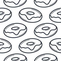donuts naadloze patroon doodle stijl vector
