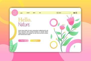 bestemmingspagina of webpagina-ontwerpsjablonen voor schoonheid, spa, wellness, natuurlijke producten, cosmetica, lichaamsverzorging. handgetekende vectorillustratieconcepten voor website en mobiele websiteontwikkeling. vector