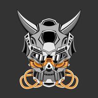 robot ninja mascotte logo vector logo vector