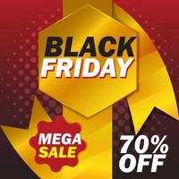 ontwerp black friday sale-bannersjabloon voor promotie op sociale media en website vector