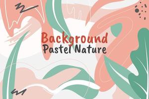 pastel kleur heldere abstracte naadloze patroon natuur achtergrond met vector op moderne stijl op licht oranje voor achtergrond, poster en uitnodiging