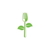 biologisch voedsellogo, vegetarisch logo vector