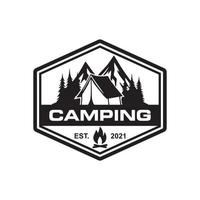 camping logo, avontuur logo vector