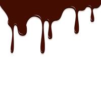 Chocolade druipen, chocolade achtergrond vectorillustratie