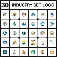 industrie set logo, engineering set logo vector
