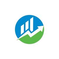 groeigrafiek logo, financieel logo vector
