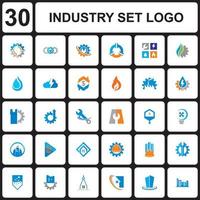 industrie set logo, monteur set logo vector