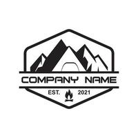 camping logo, avontuur logo vector