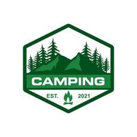 camping logo, avontuur logo vector