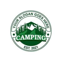 camping logo, avontuur logo vector