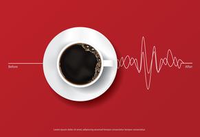 Koffieaffiche Advertentie Flayers Vector Illustration