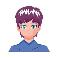 jongen anime karakter vector