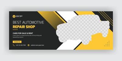 luxe autoverhuur sociale media omslagbanner postsjabloon vector