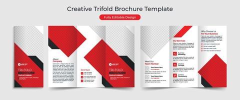 creatieve zakelijke driebladige brochure sjabloonontwerp vector