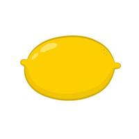 schattige gele citroen in cartoon-stijl. fruit pictogram geïsoleerd op een witte achtergrond. vector illustratie