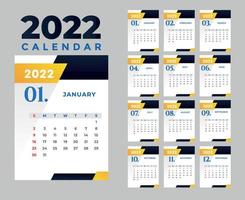 kalender 2022 januari gelukkig nieuwjaar maand abstract ontwerp vector illustratie kleuren met grijze achtergrond