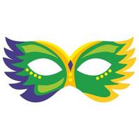 mardi gras groen masker vector