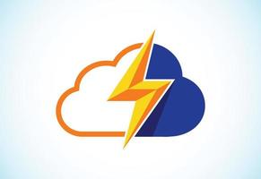 creatieve, eenvoudige en moderne cloud-logo-ontwerpsjabloon voor het bedrijf vector