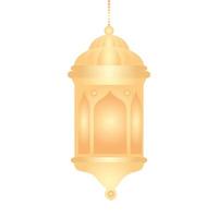 ramadan kareem lantaarn hangend, gouden lantaarn hangend op witte achtergrond vector