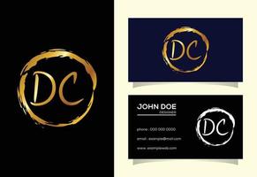 eerste letter dc logo ontwerpsjabloon. grafisch alfabetsymbool voor bedrijfsidentiteit vector