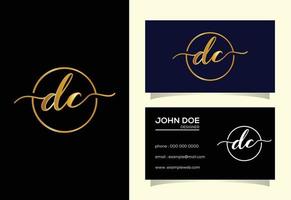 eerste letter dc logo ontwerpsjabloon. grafisch alfabetsymbool voor bedrijfsidentiteit vector