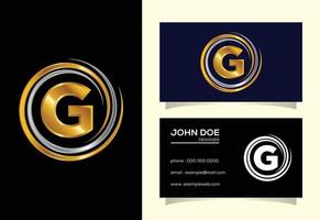 eerste g-monogramalfabet in de spiraal. swirl spiraal oneindig logo ontwerp. lettertype embleem vector