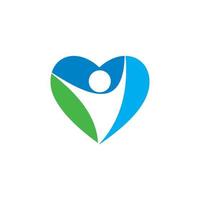hou van gezond logo, logo voor gezonde zorg vector