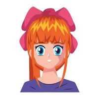 meisje met oranje haar vector