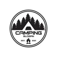 camping logo, avontuur logo vector