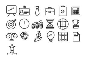 zakelijke icon set voor website en mobiele app vector