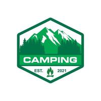 camping vector, avontuur logo vector
